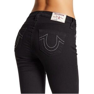 True Religion Curvy Jet Black Skinny Jeans
